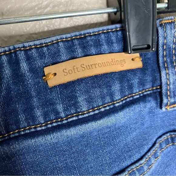 Soft Surroundings Supremely Soft Relaxed Straight Leg Jeans blue - Picture 6 of 13